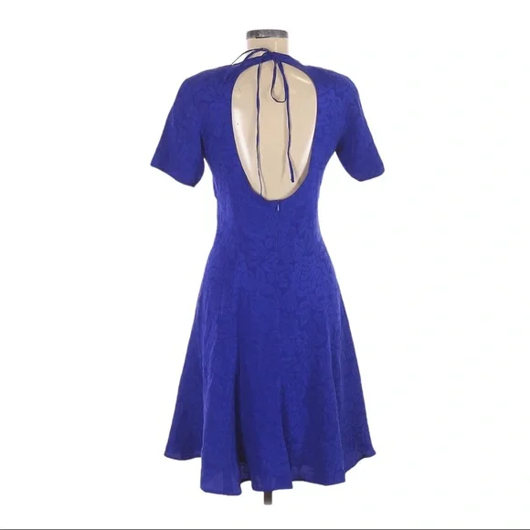 Spenser Jeremy Blue Floral Silk Dress - Picture 2 of 11